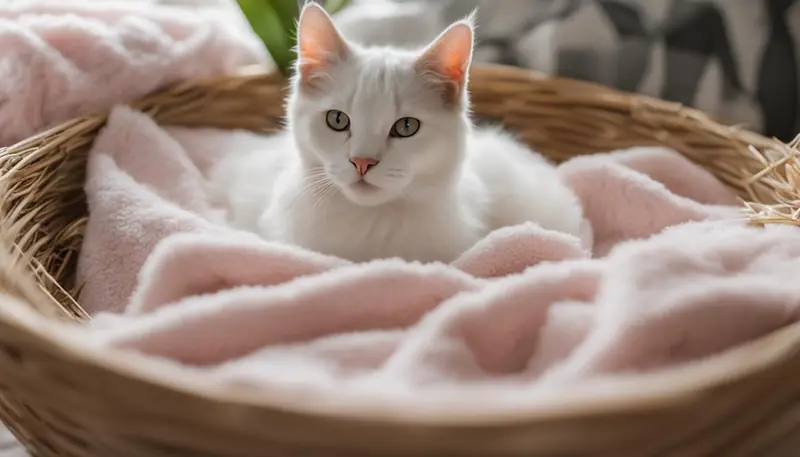 cat nesting materials after giving birth