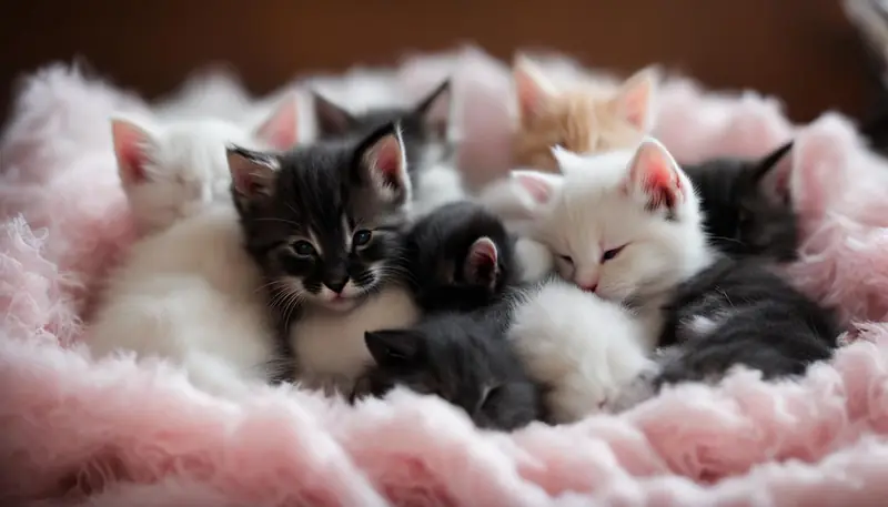 one-week-old kittens