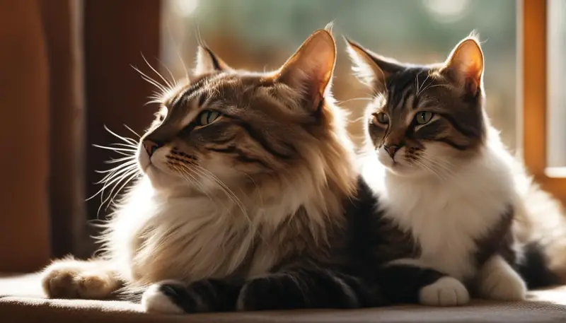 Cats Grooming Each Other