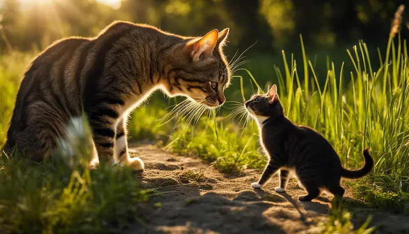 Cats bringing prey