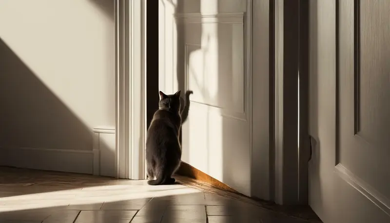 cats dislike closed doors