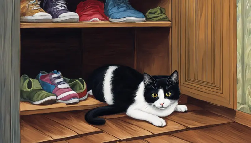 cat in closet