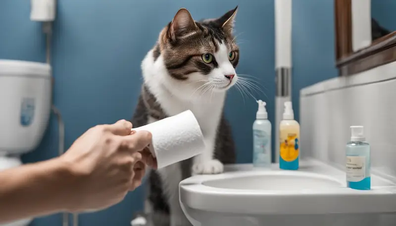 preventing cats from shredding toilet paper