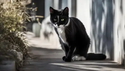 Cat feeling threatened