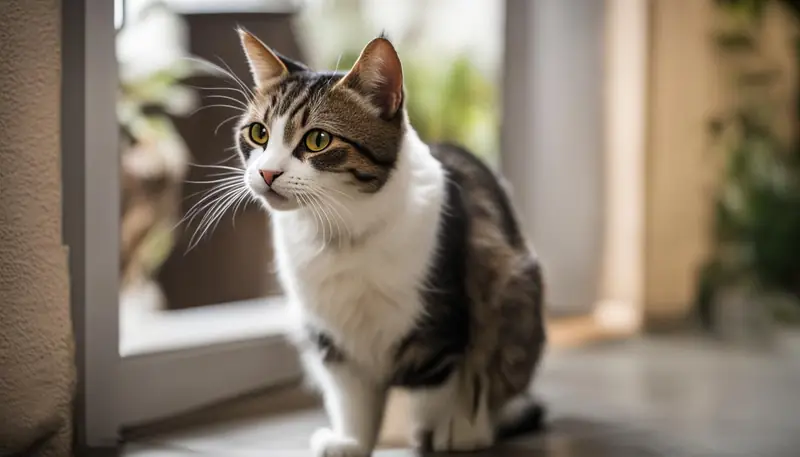 stray cat meowing