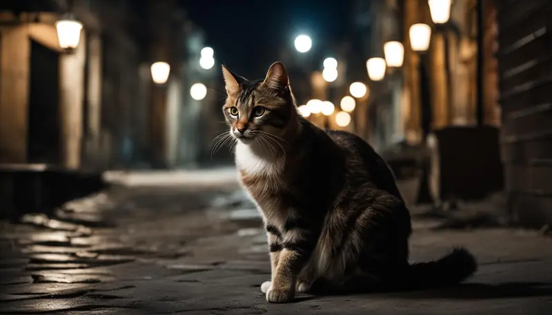 stray cat meowing