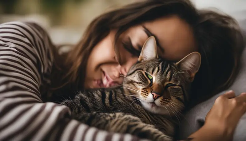playful cat biting