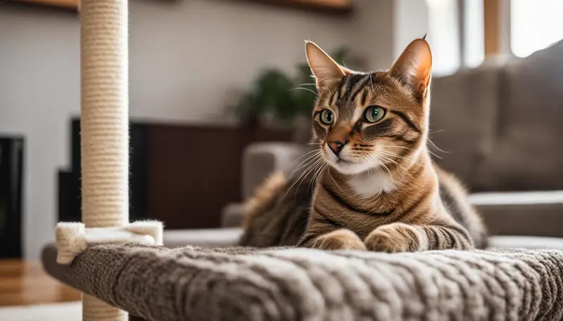 training a cat to use scratching post