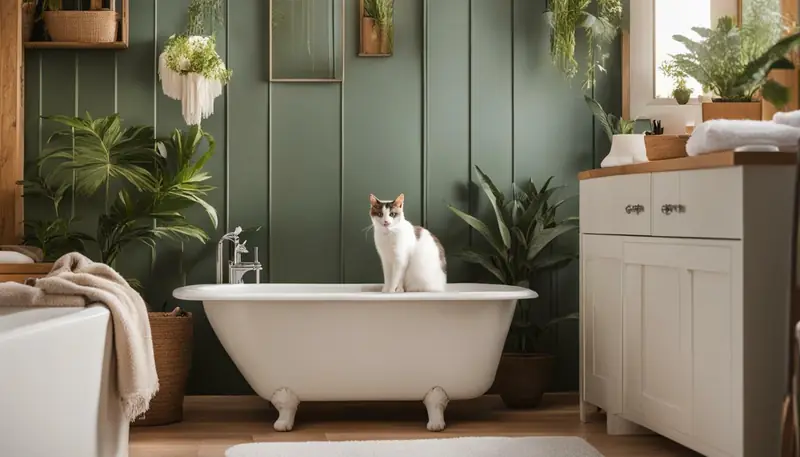 pets in the bathroom