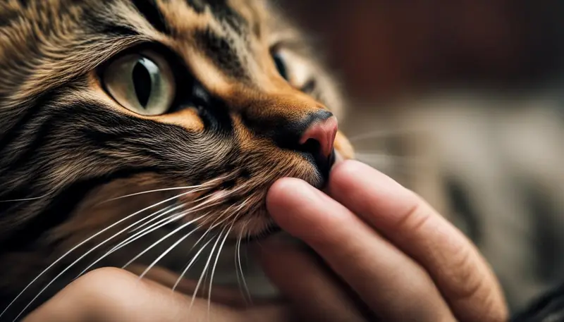 cat licking