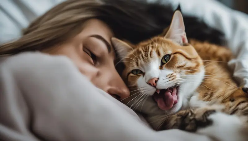 cat licking