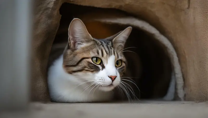 Cat experiencing stress