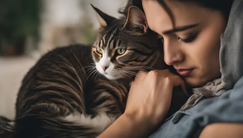 Cat showing affection