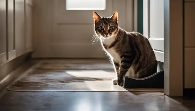 excitement after using the litter tray