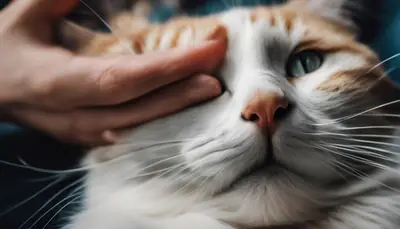 cat pawing at face