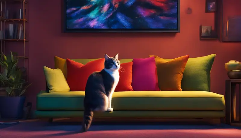 feline fascination with tv