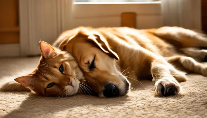 dog licking cat behavior