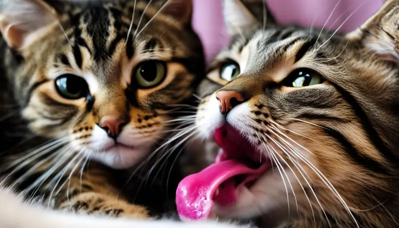 cat licking
