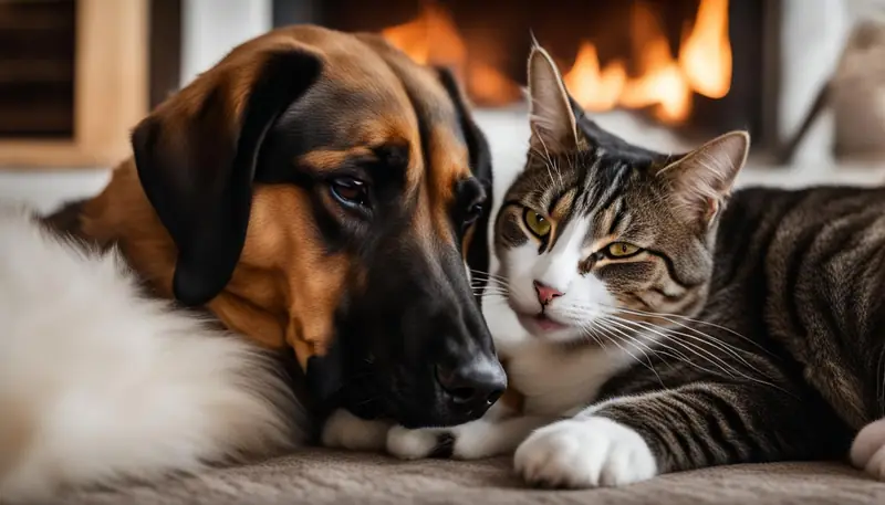 why does my dog lick my cat