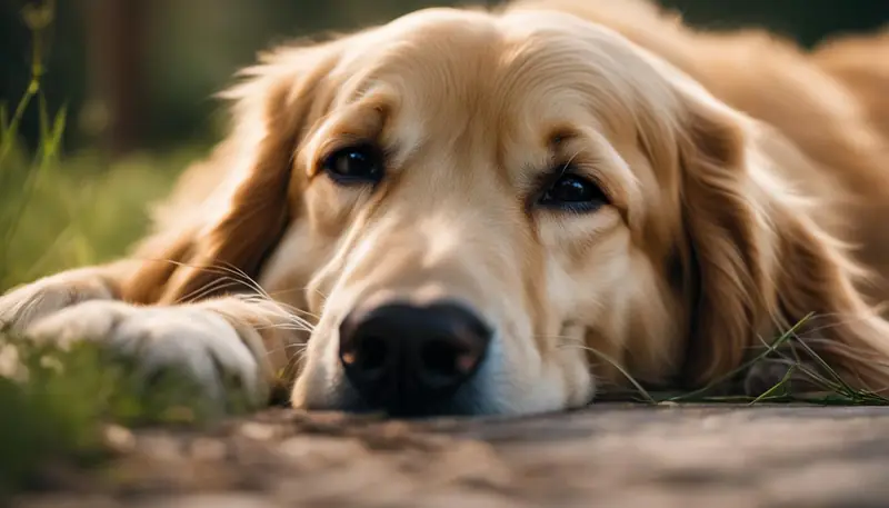 tired dog