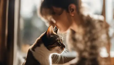 cat sniffing