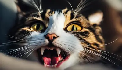 cat biting