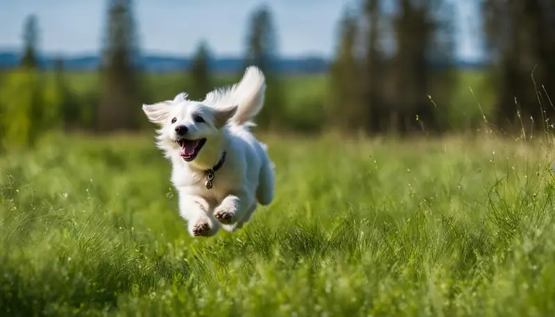 dog playing with a toy