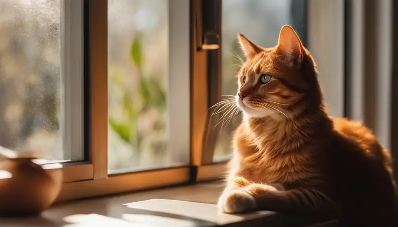 male cat with an owner
