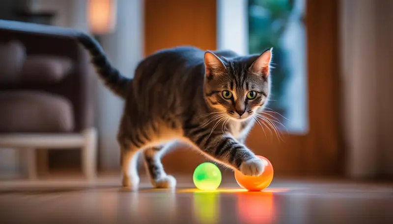 Interactive Cat Toy with LED Light