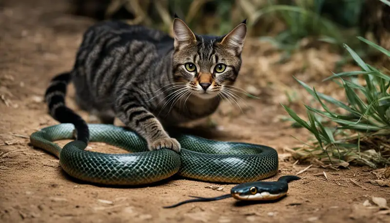 cat and snake