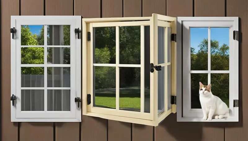 types of cat doors for window screens