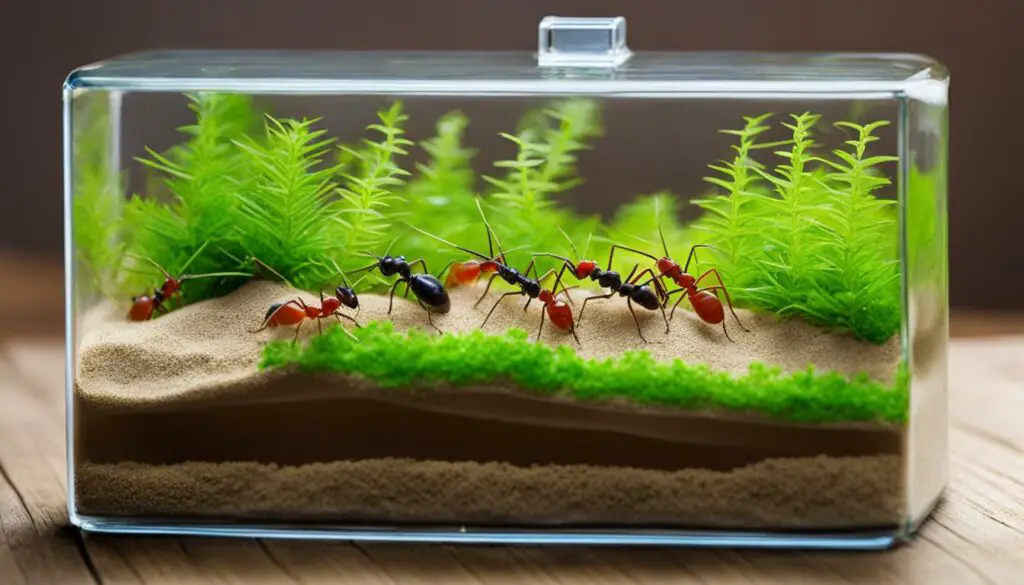 Ant farm setup