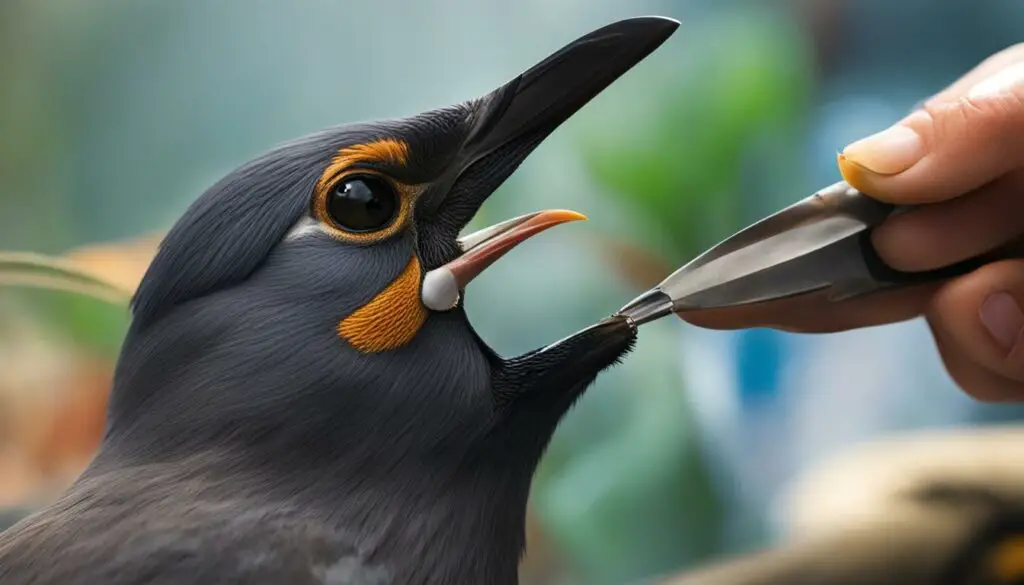 Bird beak trimming guide