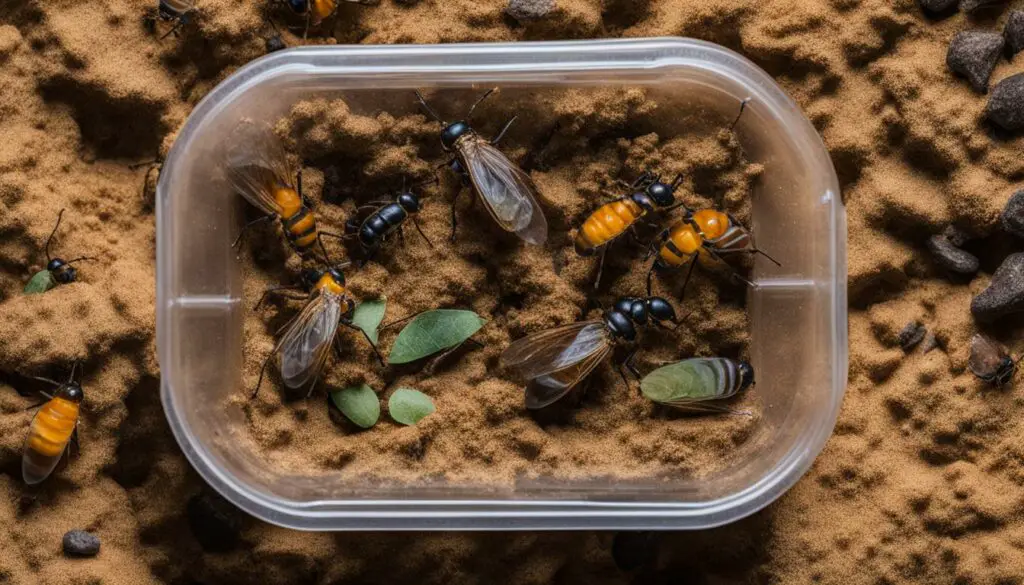 DIY ant habitat setup