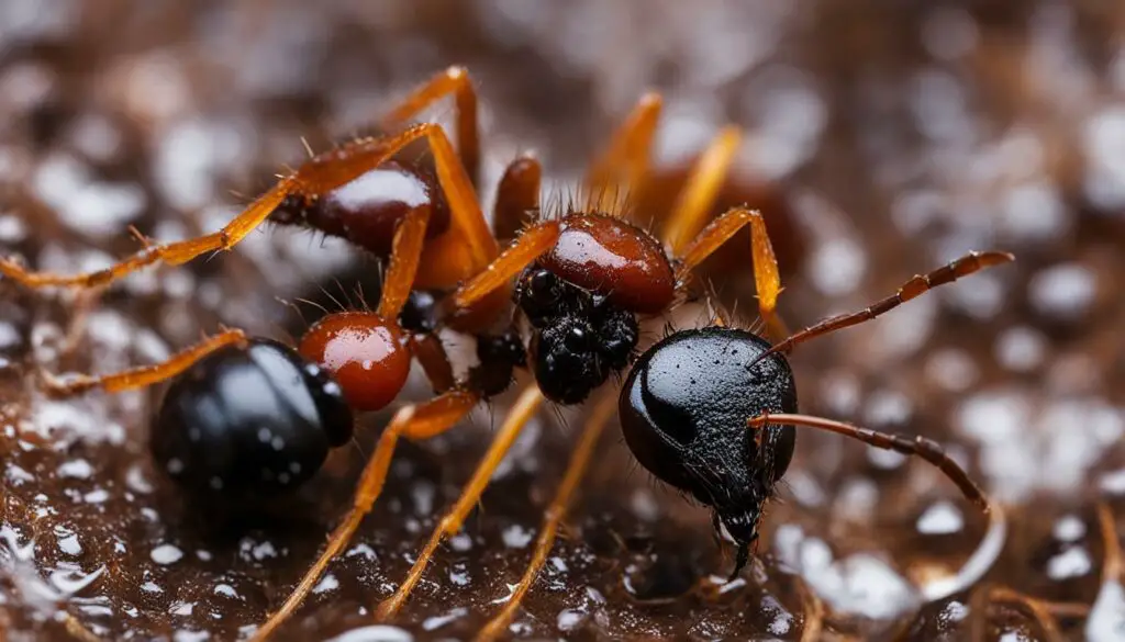 Hydration gradient in ant nests