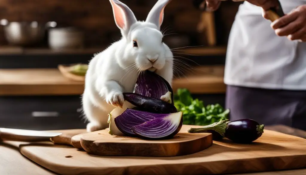 Preparing Eggplant for Rabbits