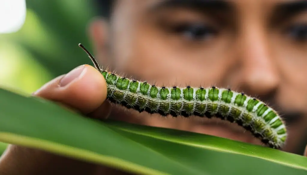 Safe handling of caterpillars