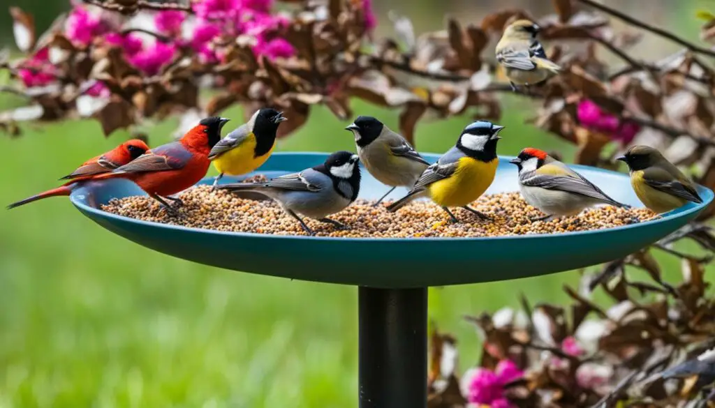 attracting birds with seed