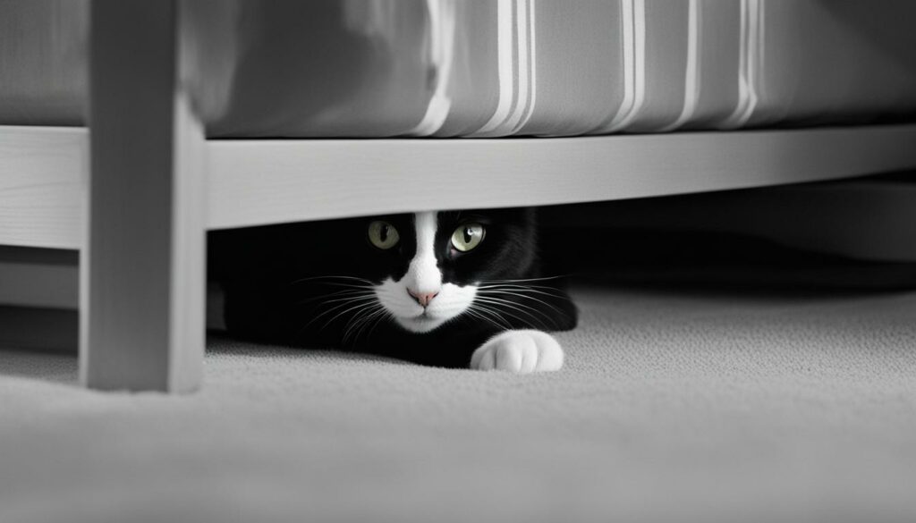 cat hiding