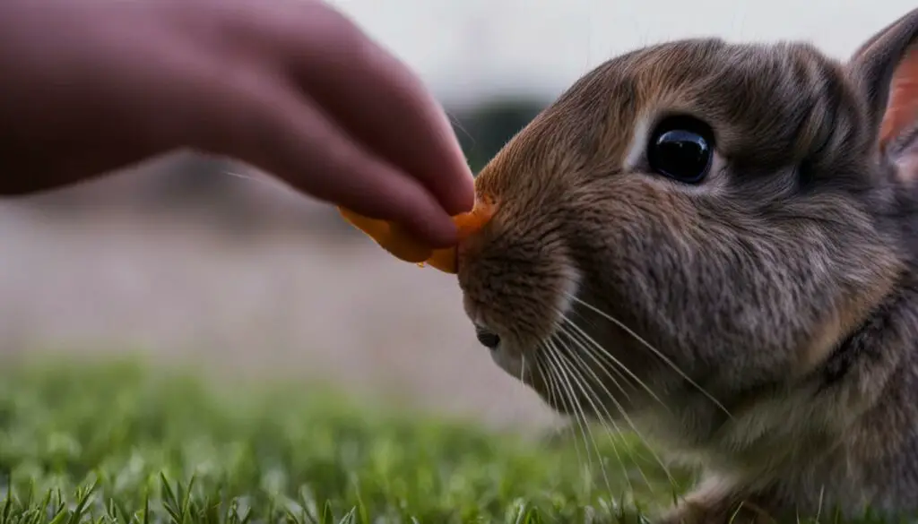 rabbit licking
