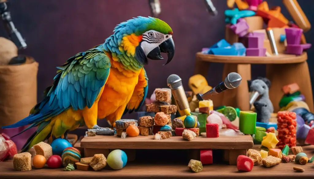 teaching parrot to talk