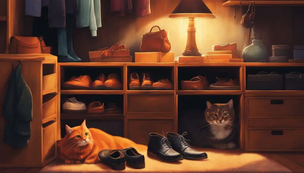 cats hiding in closets
