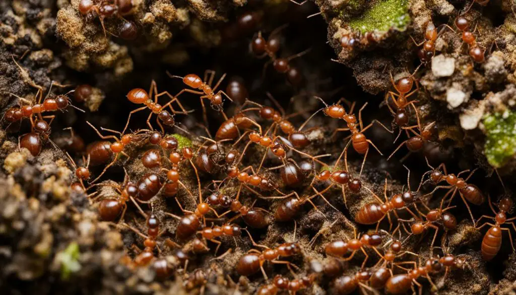 Ant colony maintenance
