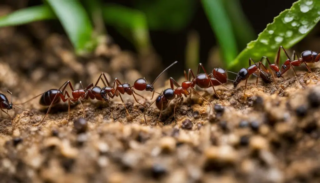 Ants in a colony