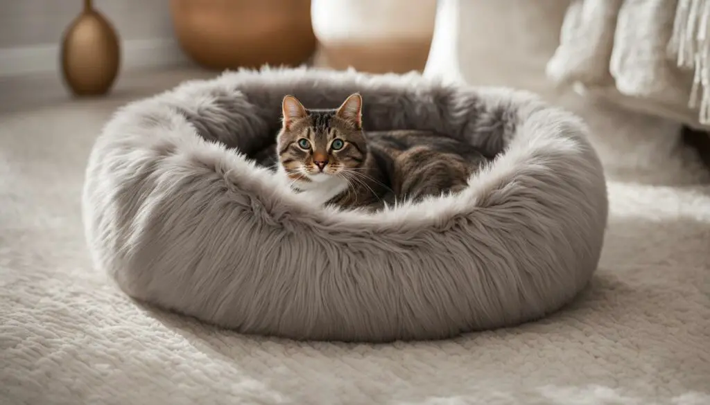 Best Friends by Sheri Calming Donut Bed - Small Oyster Lux Fur