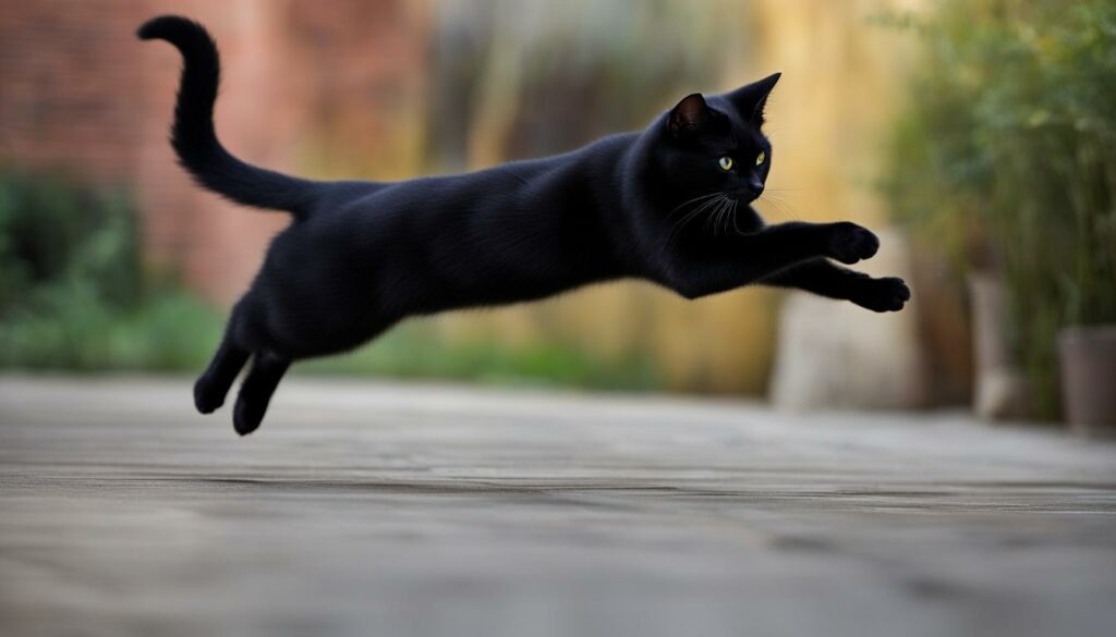 Cat jumping high