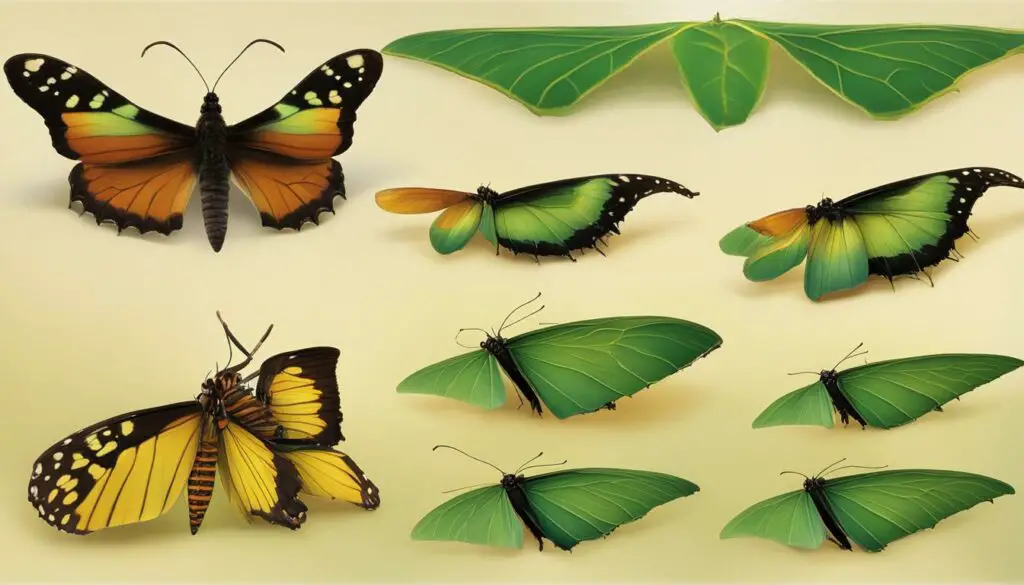 Caterpillar to butterfly transformation