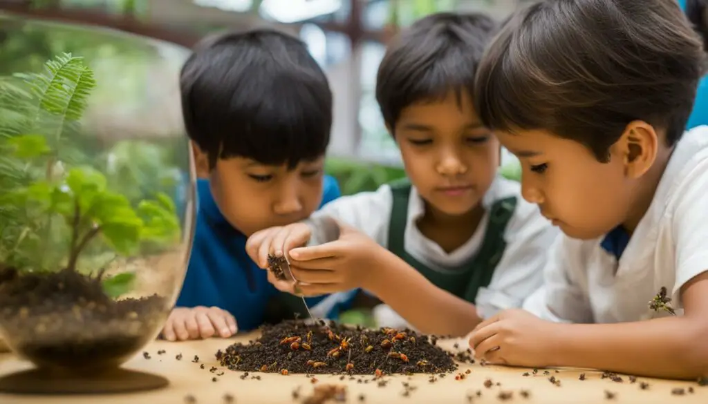 Cooperative learning with ants