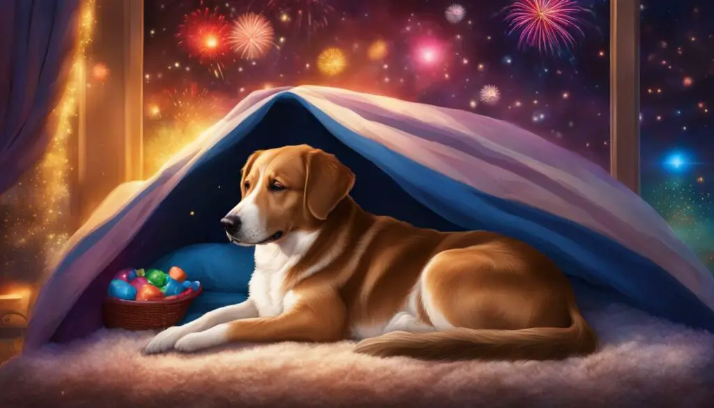 Creating a safe environment for dogs during fireworks