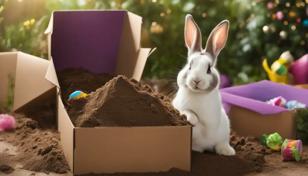 DIY bunny digging box